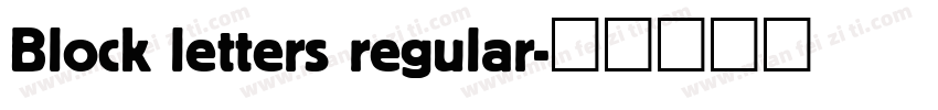 Block letters regular字体转换